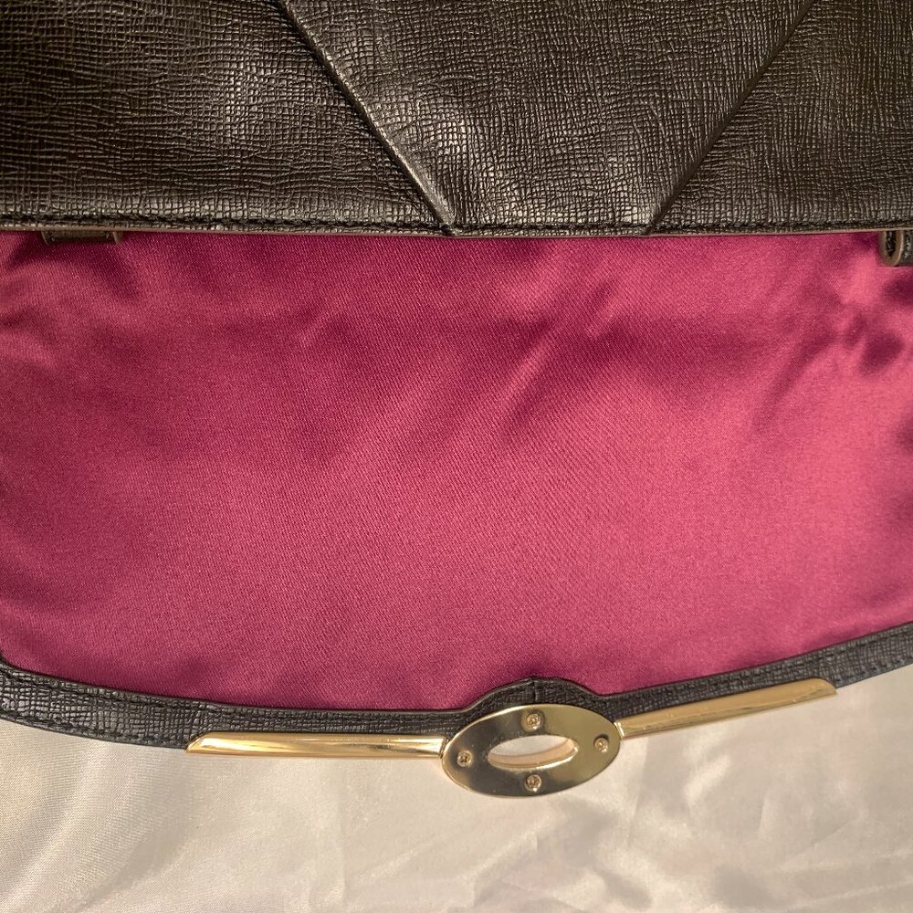 COACH MADISON CLUTCH IN TEXTURED LEATHER LI BLACK F25240 - Picture 10 of 16